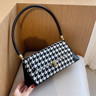 Houndstooth Shoulder Bag Houndstooth - Black & White - One Size