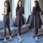 Set: Knit Jacket + Leggings + Mini Knit Tank Dress