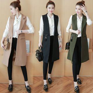 Tasseled Buttoned Long Vest