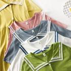Sailor-collar Loose-fit A-line Dress