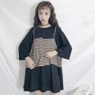 Set: 3/4-sleeve T-shirt + Lettering Camisole Top
