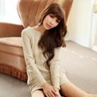 Cable-knit Long Sweater