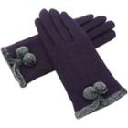 Furry-trim Gloves