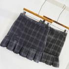 Pleasted Plaid Mini Skirt
