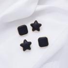 Faux Leather Star / Square Earring