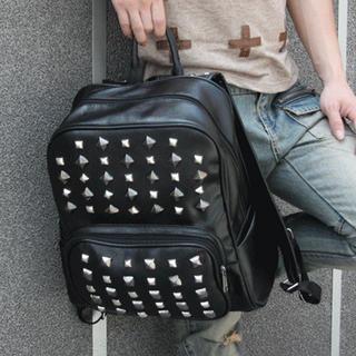 Faux-leather Studded Backpack