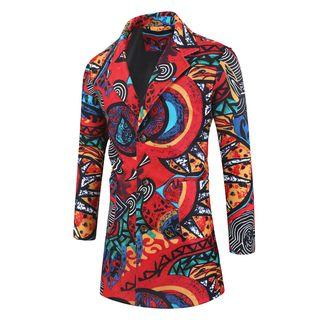 Graffiti Buttoned Coat