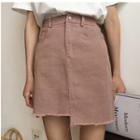 Fray Asymmetric A-line Skirt