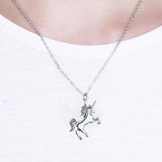 Stainless Steel Unicorn Pendant Necklace