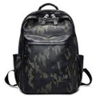 Set: Camo Faux-leather Backpack + Camo Wallet / Mini Belt Bag