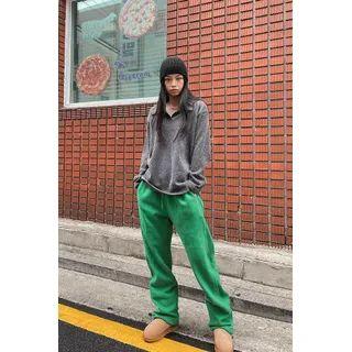 Couple Drawstring Fleece-lined Pants