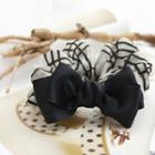 Fabric Bow Hair Tie 01 - Plaid - One Size