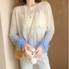 Ombre Sweater Blue & White - M