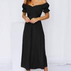 Puff-sleeve Off-shoulder Wide Leg Jumpsuit