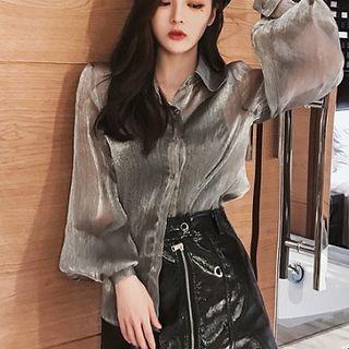 Sheer Shirt As Shown In Figure - One Size