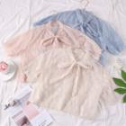 Bow Short-sleeved Shirt
