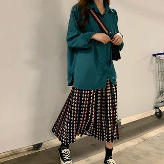 Set : Long-sleeve Shirt + Maxi Skirt