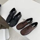 Lace-up Woven Oxfords