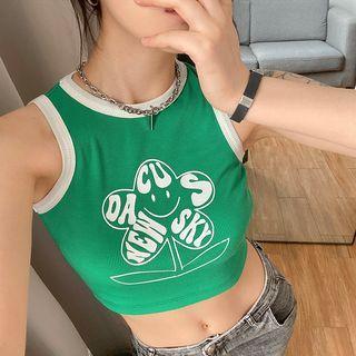 Flower Crop Tank Top