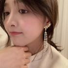 Wings Rhinestone Fringed Earring E1236 - Gold - One Size