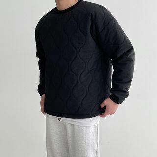 Drawcord-hem Quilting Pullover