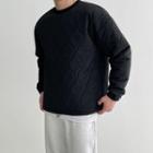 Drawcord-hem Quilting Pullover