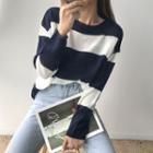 Color-block Lightweight Sweater
