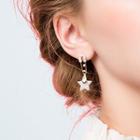 Rhinestone Star Safety Pin Dangle Earring