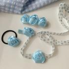 Polka Dot Ribbon Hair Tie / Hair Clip / Set