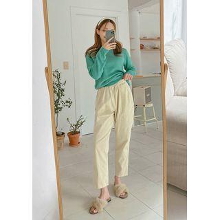 Belted Relaxed-fit Corduroy Pants