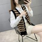 All Over Star Knit Vest Black - One Size