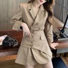 Set: Double Breasted Trench Coat + Belt