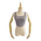 Lettering Embroidery Tank Top