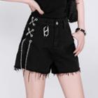 Chained Frayed Shorts