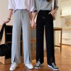 Slit Straight-leg Sweatpants