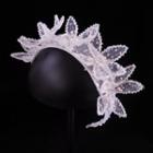 Faux Pearl Mesh Wedding Crown White - One Size