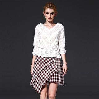 Eyelet Ruffle Blouse