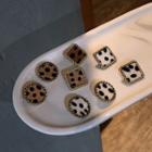 Milk Cow Print Disc Earring