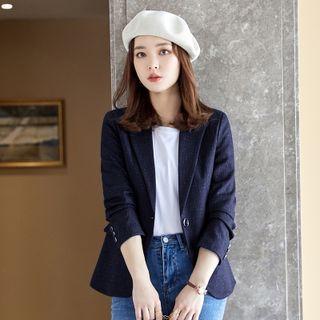 Plaid Blazer / Dress Pants / Shirt / Set