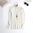 Long-sleeve Turtleneck Cable-knit Sweater