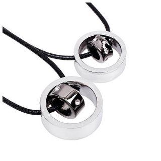 Matching Couple Double Circle Necklace Set
