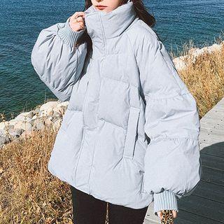 Cropped Stand-collar Wide Jacket