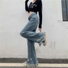 Fringed Bootcut Jeans
