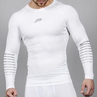 Sports Long-sleeve Contrast Stripe T-shirt