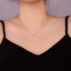 Geometry Necklace Box Set With Box - 1 Pc - Silver - One Size