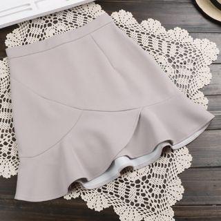 Plain Frill Trim Skort