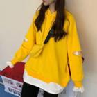 Mock Two-piece Hoodie / Waist Bag / Set