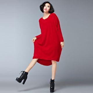 Long-sleeve Loose-fit Knit Dress