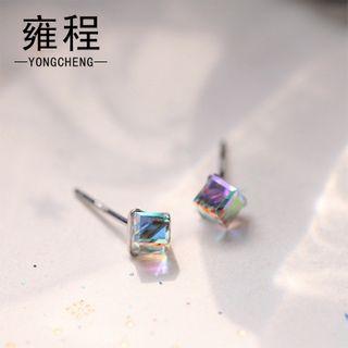 Cube Ear Stud 1 Pair - As Shown In Figure - One Size