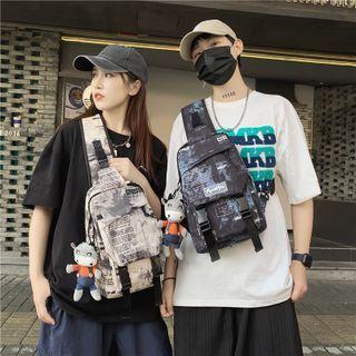 Print Waist Bag / Charm / Set